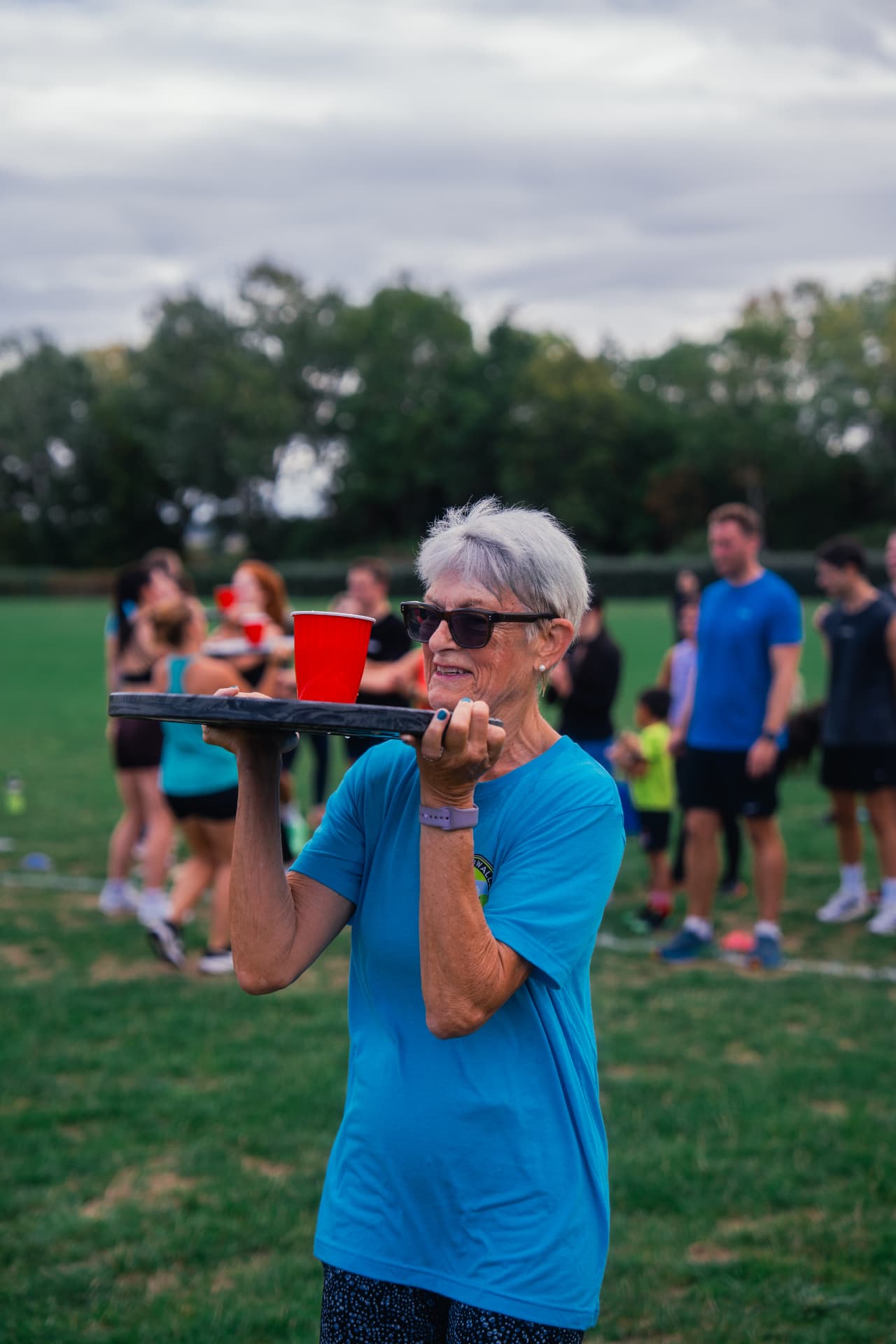 An EverStrong member taking part in the anniversary relay